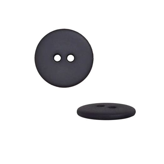 Polyesterknopf 2-Loch 20mm - anthrazit - 1 Stück