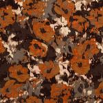 Viscose - Fleurs abstraites taupe Viscose - Fleurs abstraites taupe