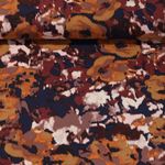Viscose - Fleurs Abstrait Bleu marine