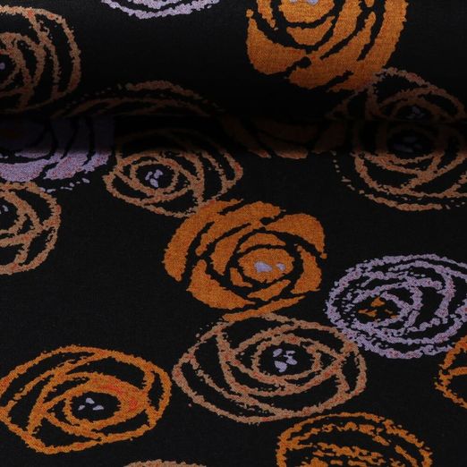 Jersey romanite - Roses Noir