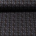 Romanit-Jersey - Tropfen Taupe Schwarz