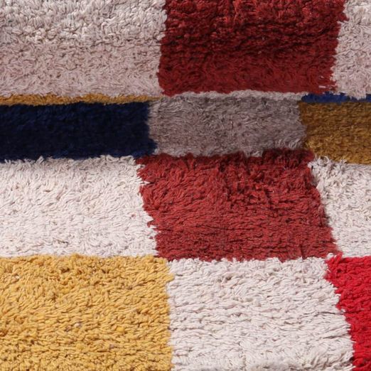 Tufting Stoff - Recycling Ecru Vierecke