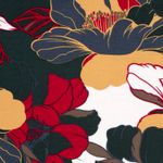 Viskose - Crepe Große Blüten Tannengrün Viskose - Crepe Große Blüten Tannengrün