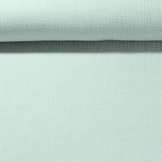 Baumwoll Musselin Elodie - Uni Mint Melange