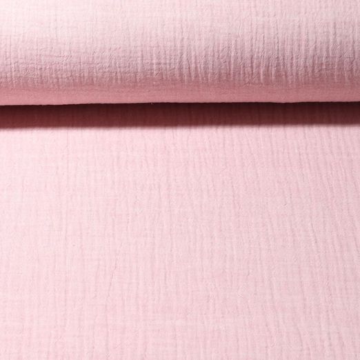 Mousseline de coton Elodie - Mélange Rose Uni