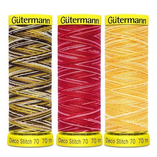 Gütermann Deco Stitch Multicolore - Fil à coudre décoratif - 70m