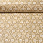 Coton enduit - Campagne Fleurs Ocre