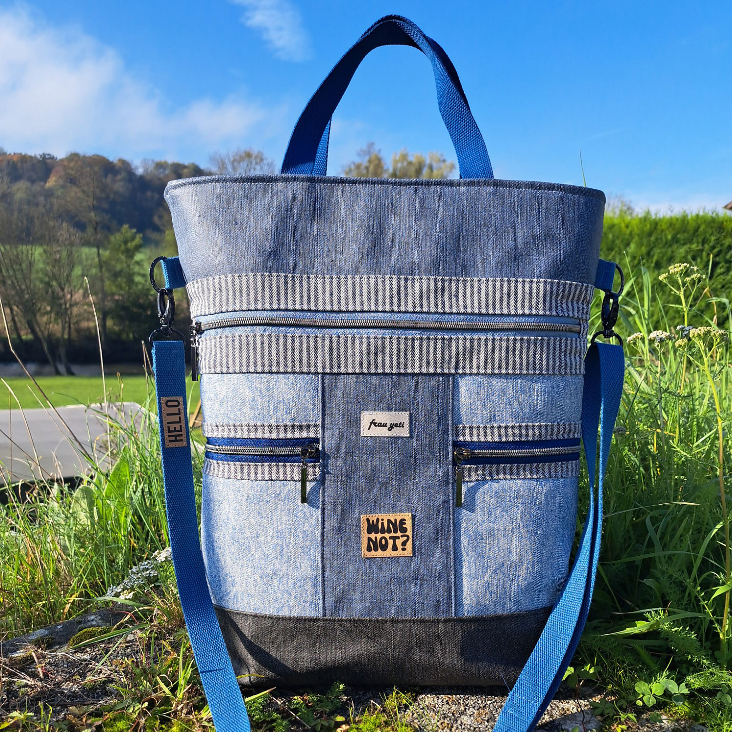 Kunstleder Denim Tasche von frau yeti *Taschenstar*-0 Kunstleder Denim Tasche von frau yeti *Taschenstar*-0