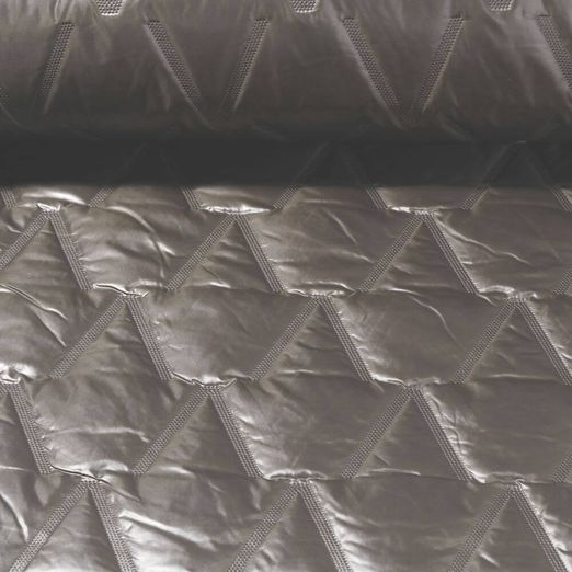 Tissu veste matelassé - Taupe Ouaté