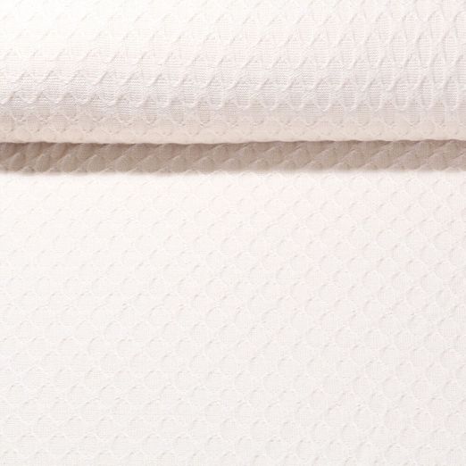 Jersey tricoté - Jacquard Nid d'abeilles Ecru