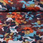Viscose - Crepe Fleurs Gris clair