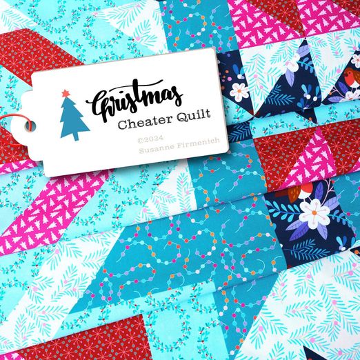 Panneau toile bio - Hamburger Liebe Christmas Cheater Quilt