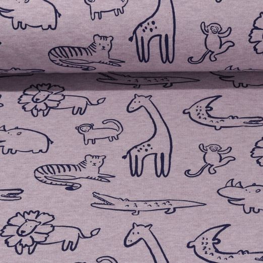 Sweat - Animaux sauvages Lilas Mélange