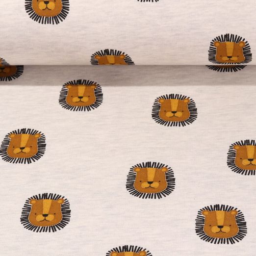 Sweat - Têtes de lions Ecru Mélange