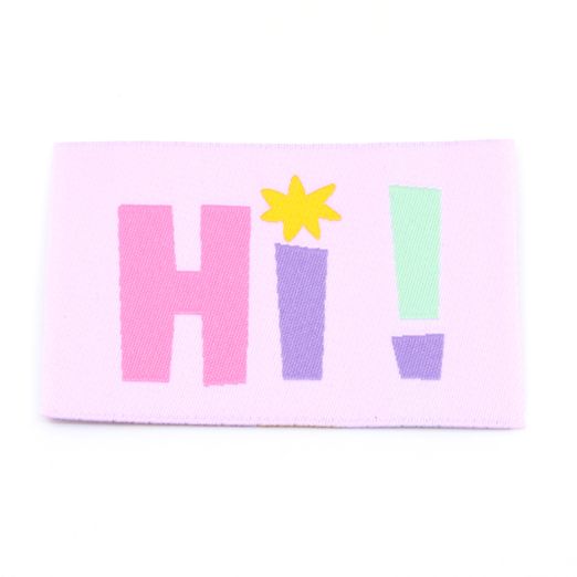 Webetikett - Hi! - 57 x 38mm Webetikett - Hi! - 57 x 38mm