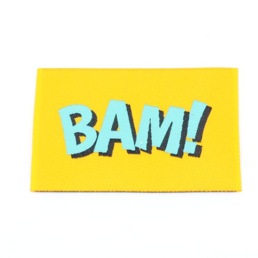 Etiquette tissée - Bam ! - 57 x 38mm