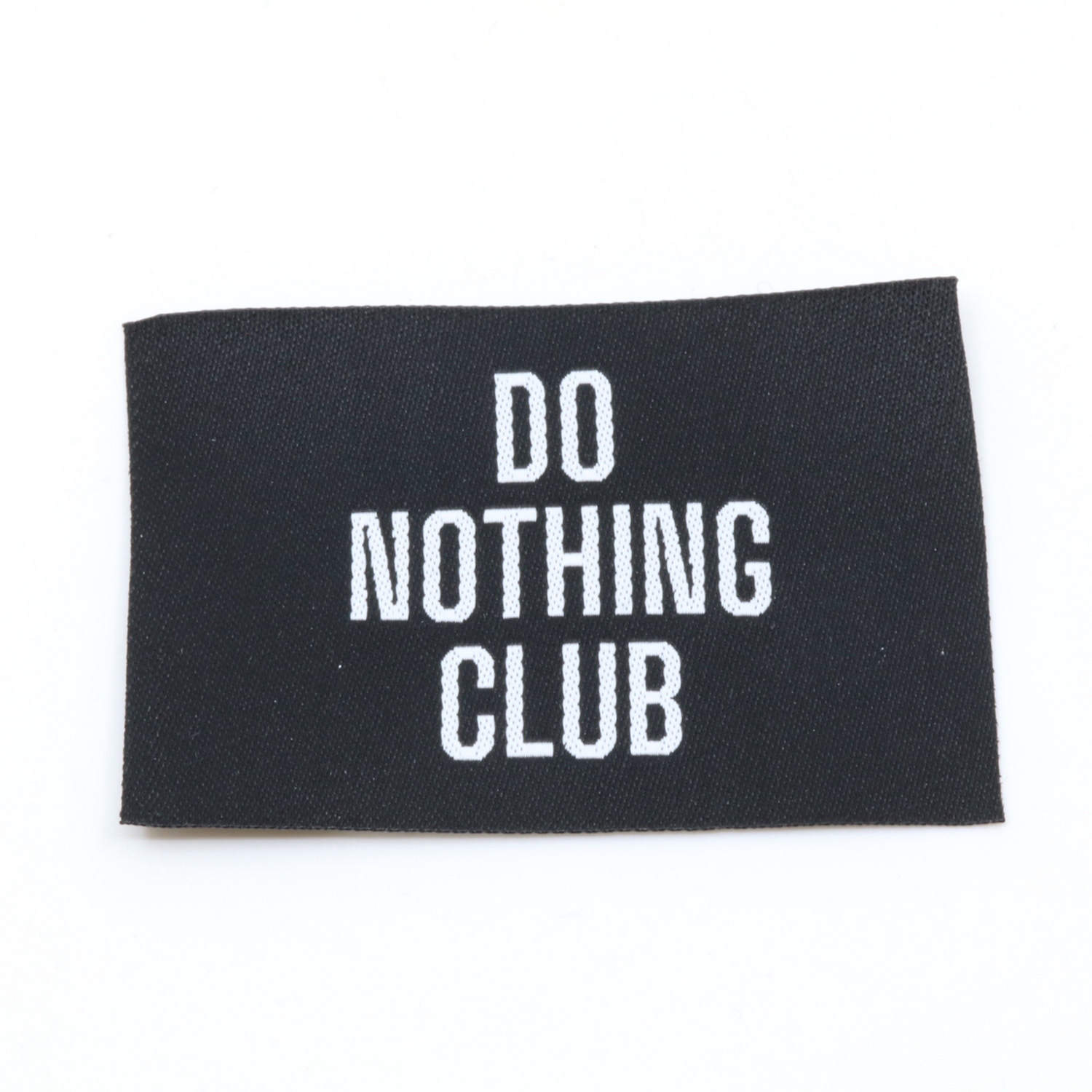 Etiquette tissée - Do nothing - Noir - 57 x 38mm-0 Etiquette tissée - Do nothing - Noir - 57 x 38mm-0