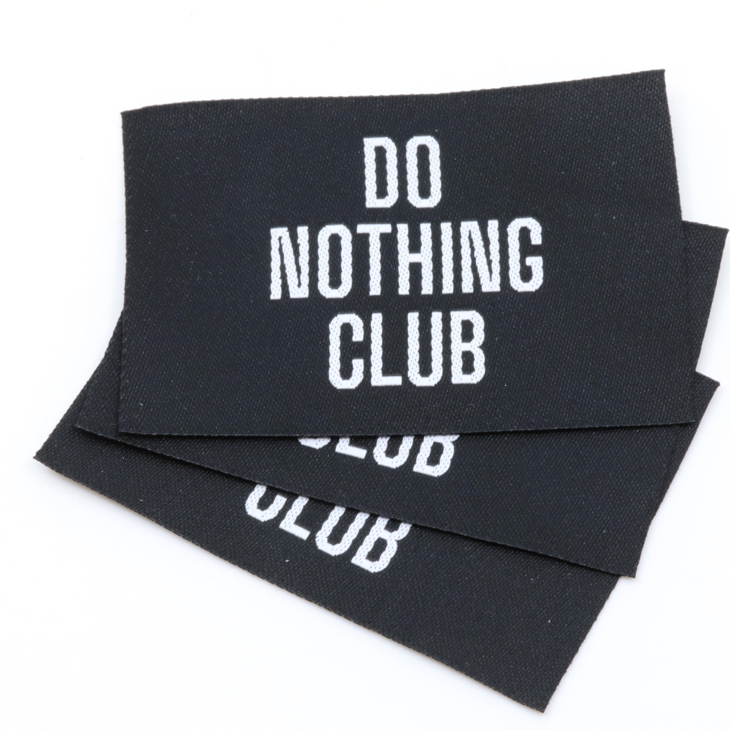 Etiquette tissée - Do nothing - Noir - 57 x 38mm-1 Etiquette tissée - Do nothing - Noir - 57 x 38mm-1