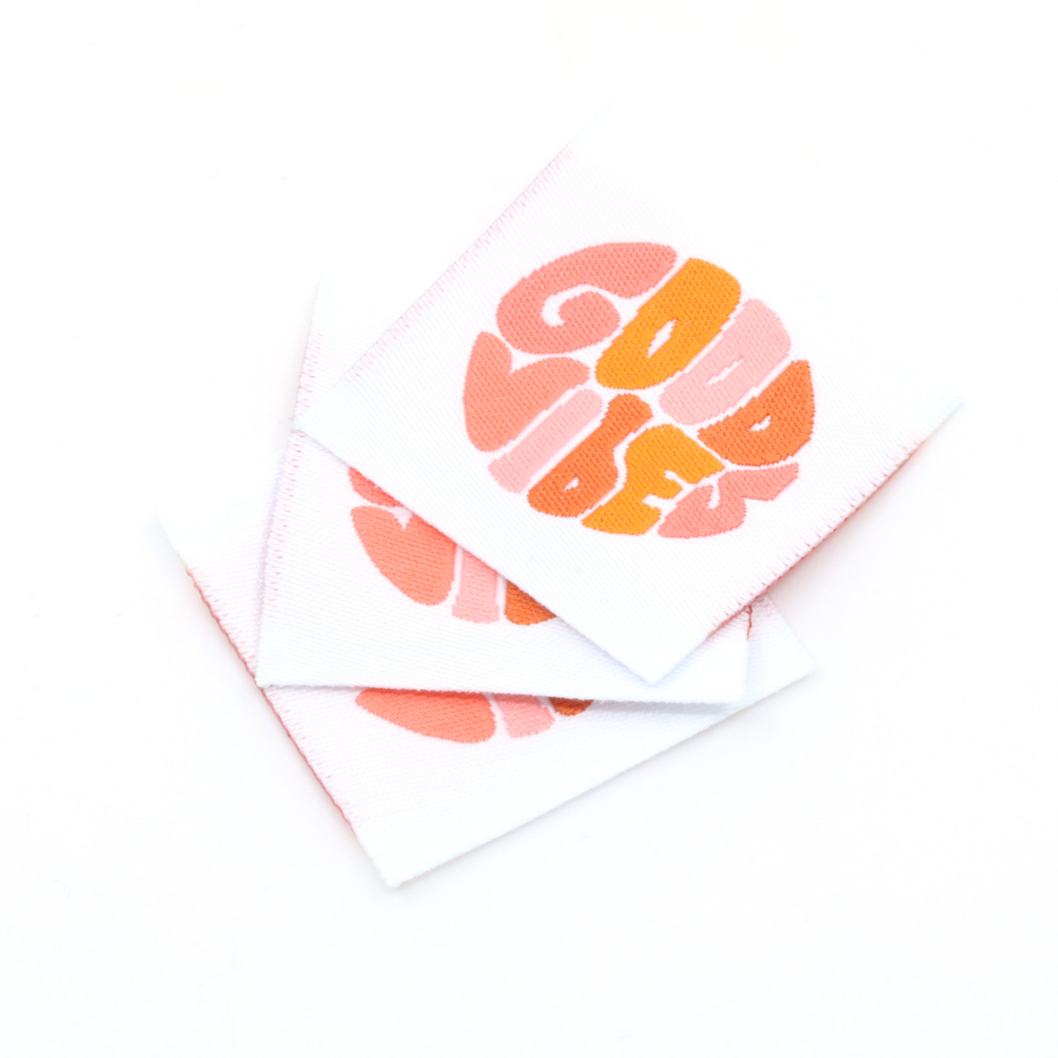Webetikett - Good Vibes - 30 x 30mm-1 Webetikett - Good Vibes - 30 x 30mm-1