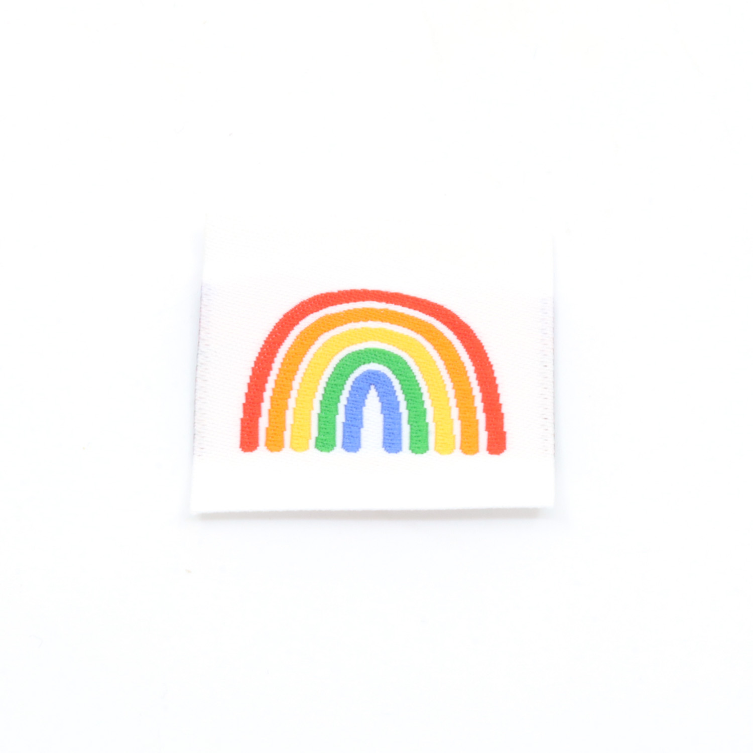Webetikett - Regenbogen - 30 x 30mm-0 Webetikett - Regenbogen - 30 x 30mm-0