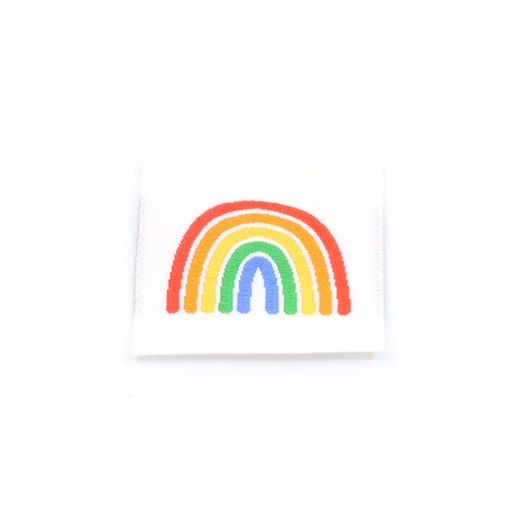 Webetikett - Regenbogen - 30 x 30mm Webetikett - Regenbogen - 30 x 30mm
