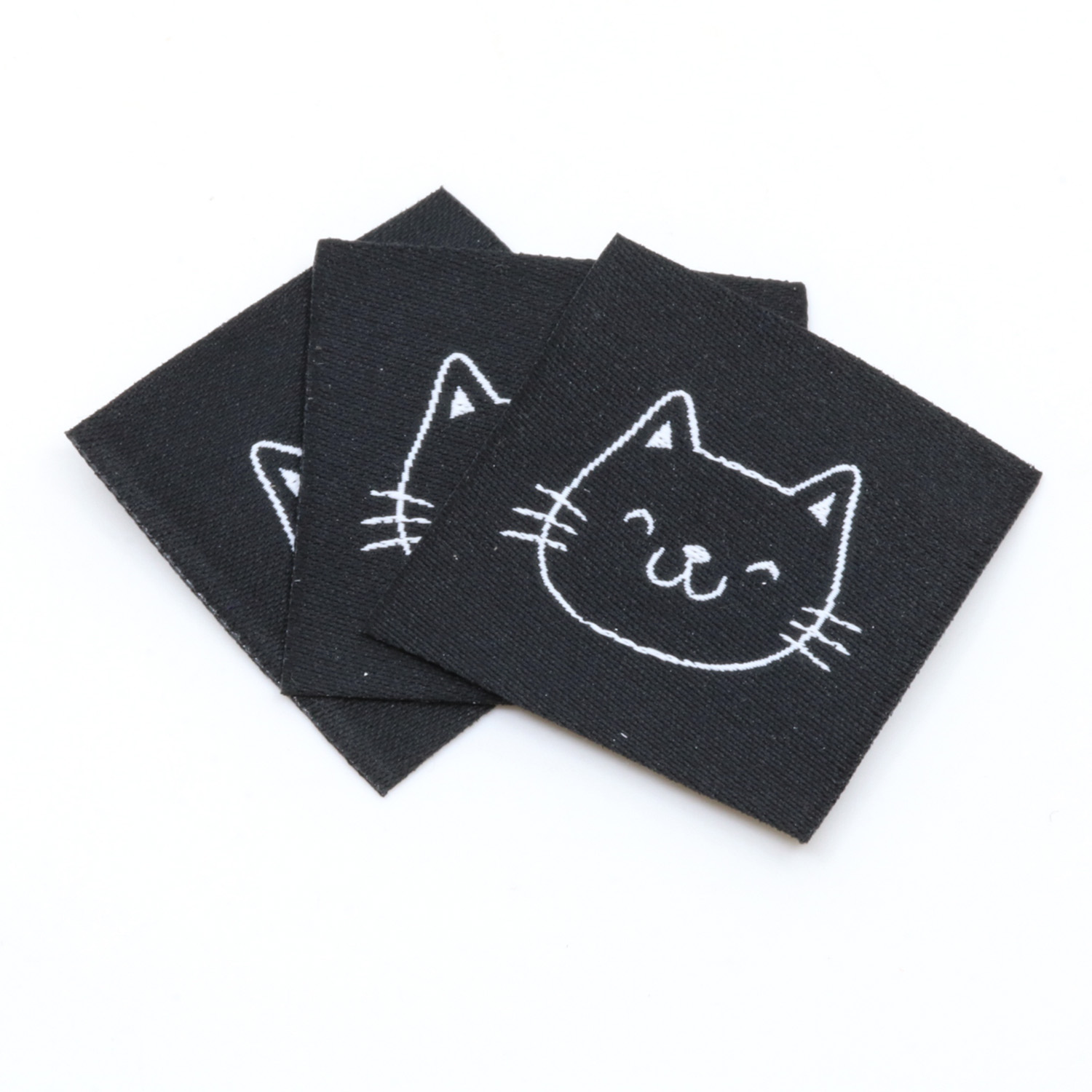 Webetikett - Katze - 30 x 30mm-1 Webetikett - Katze - 30 x 30mm-1