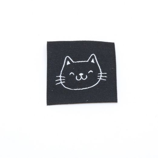 Webetikett - Katze - 30 x 30mm Webetikett - Katze - 30 x 30mm