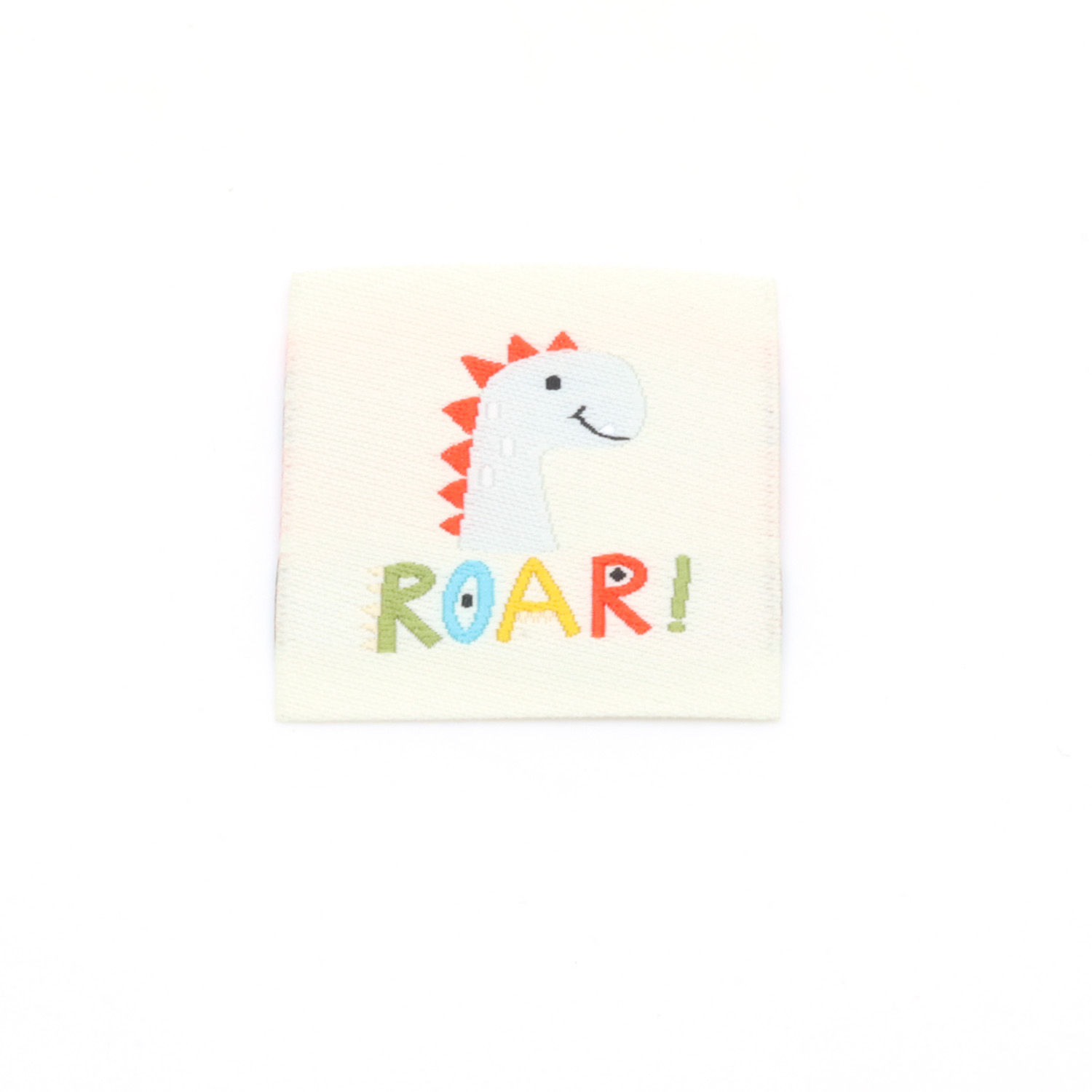 Etiquette tissée - Roar ! - 30 x 30mm-0 Etiquette tissée - Roar ! - 30 x 30mm-0
