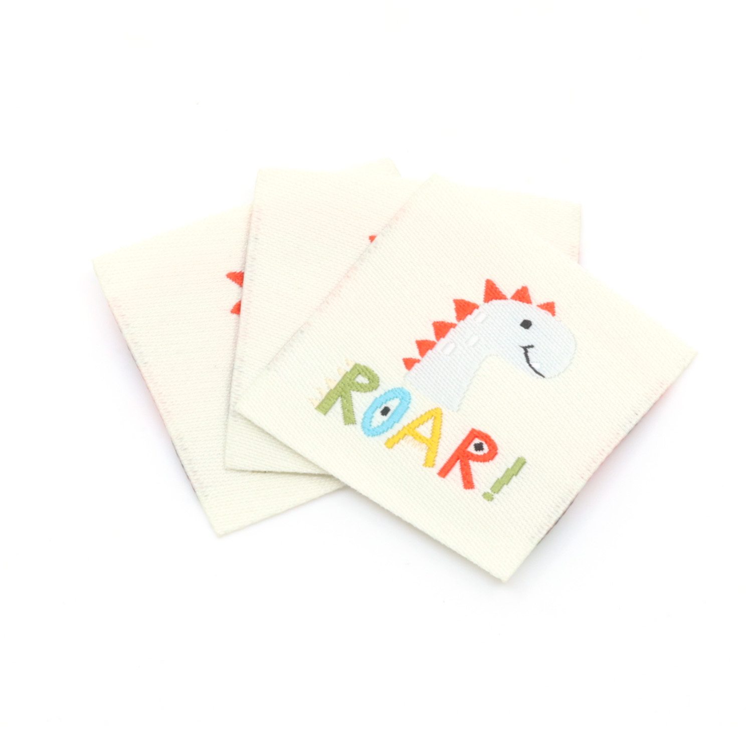 Etiquette tissée - Roar ! - 30 x 30mm-1 Etiquette tissée - Roar ! - 30 x 30mm-1