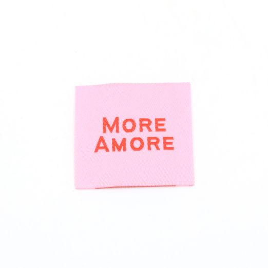 Webetikett - More Amore - 30 x 30mm Webetikett - More Amore - 30 x 30mm
