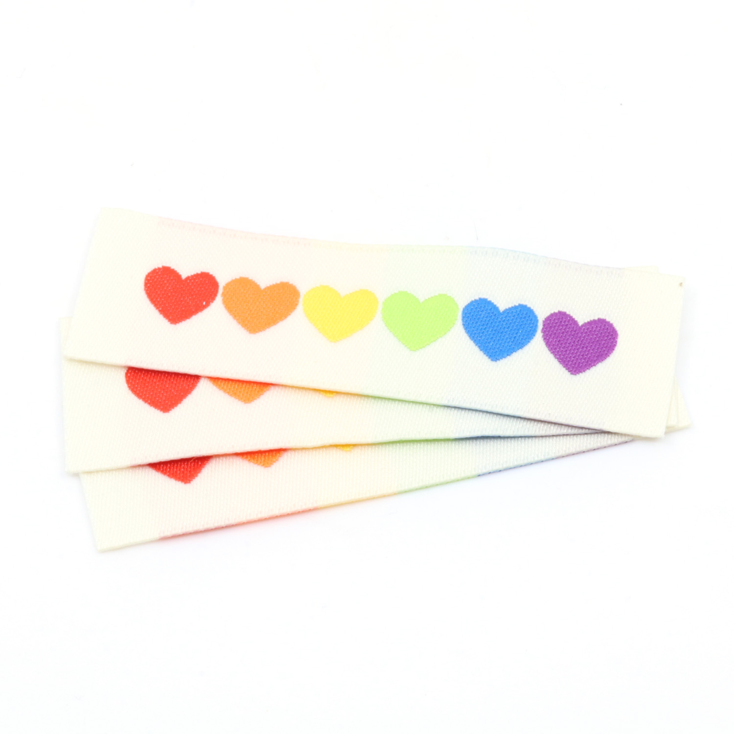 Webetikett - Herzen - 59 x 15mm-1 Webetikett - Herzen - 59 x 15mm-1