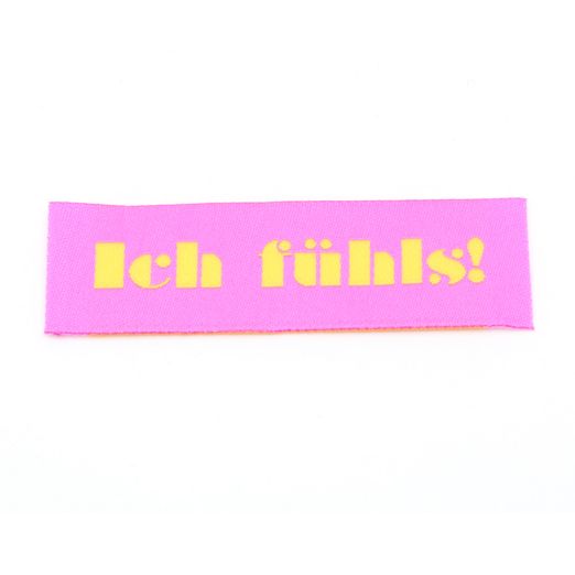 Webetikett - Ich fühls! - 59 x 15mm Webetikett - Ich fühls! - 59 x 15mm