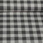 Flanelle de coton - Gros carreaux Gris Anthracite