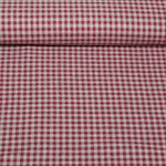 Flanelle de coton - Petits carreaux Gris Rouge
