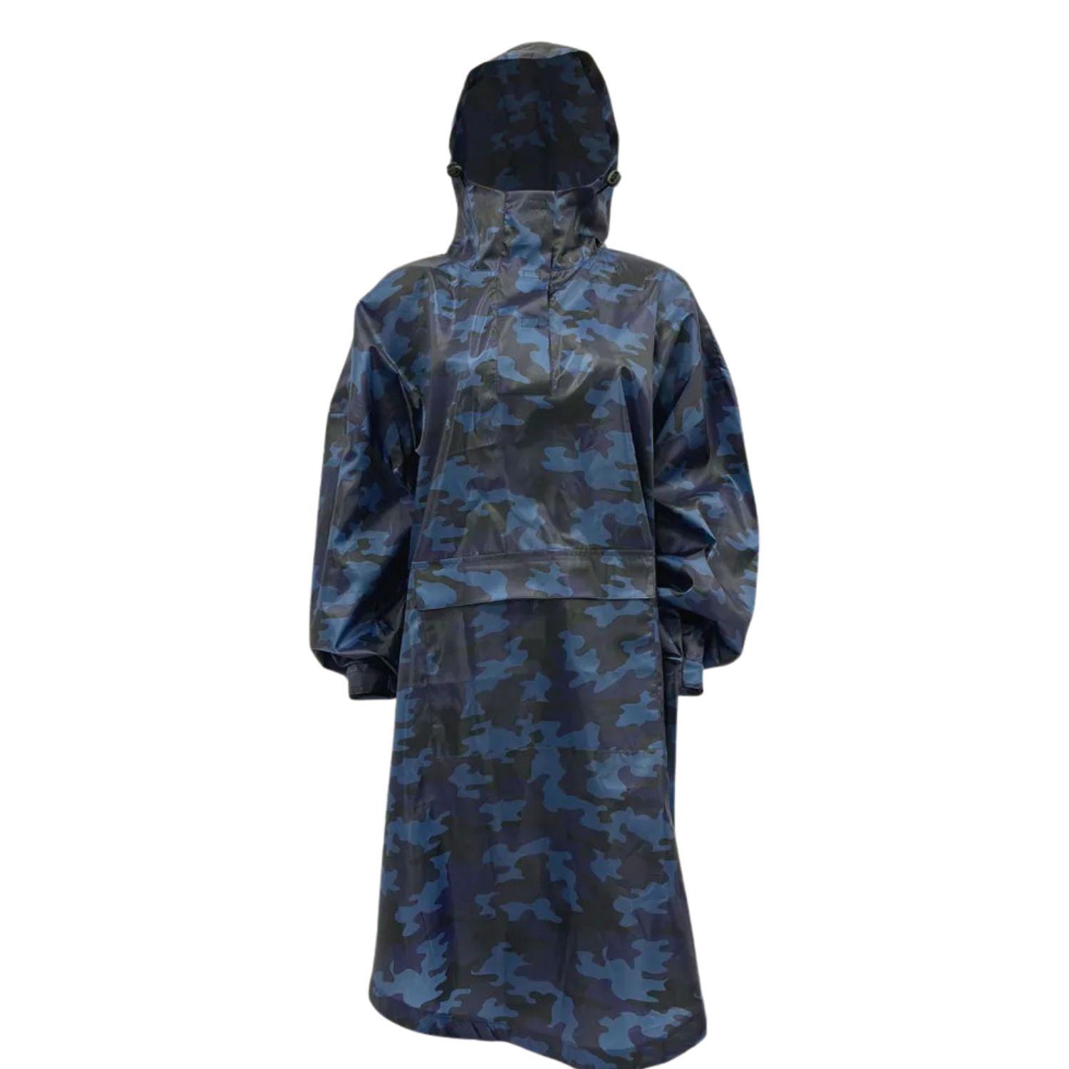 Tissu imperméable - Poncho Camouflage Bleu marine foncé-1 Tissu imperméable - Poncho Camouflage Bleu marine foncé-1