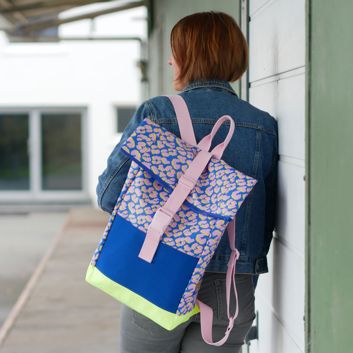 Leo Kunstleder Rucksack von Grünkariert *Taschenstar*-6 Leo Kunstleder Rucksack von Grünkariert *Taschenstar*-6