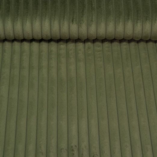 Velours côtelé - Larges côtes Hannibal - XXL Uni Vert
