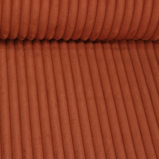 Velours côtelé - Larges côtes Hannibal - XXL Uni Terracotta