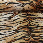 Kuschelfleece - Doubleface Tiger Braun