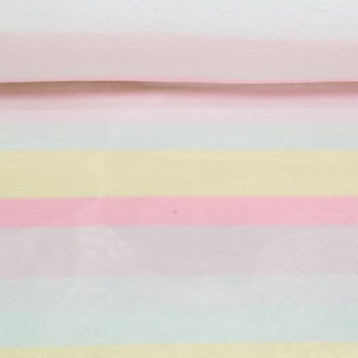 Polaire tout douce - Double face Rayures Pastel