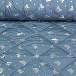 Tissu veste matelassé - Papillons Impression sur film Bleu jeans