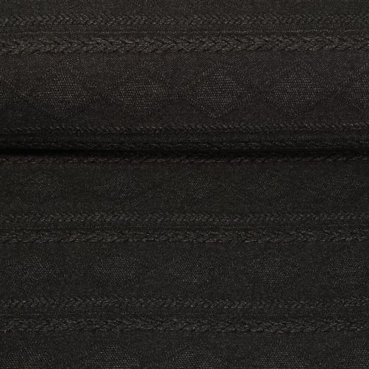 Jersey tricoté - Tresses et losanges Graphite Mélange