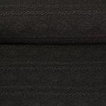 Jersey tricoté - Tresses et losanges Graphite Mélange