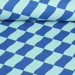 Sweat soft - Rectangles Vagues Vert menthe Bleu encre