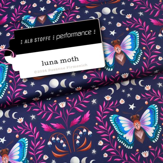 Collection Performance Albstoffe - Luna Moth Bleu marine foncé Collection Performance Albstoffe - Luna Moth Bleu marine foncé