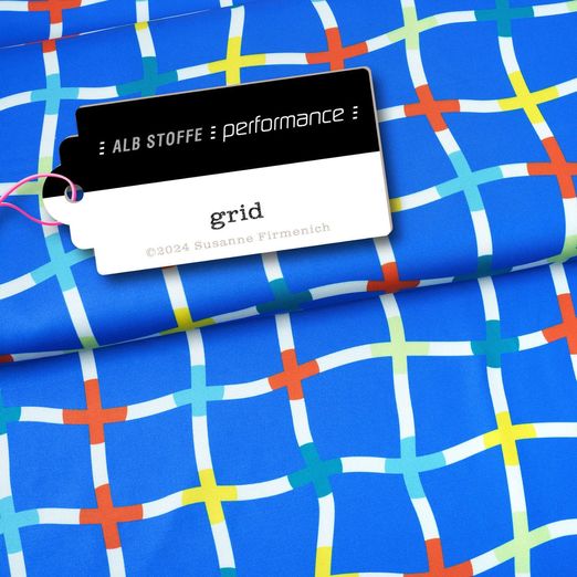 Collection Performance Albstoffe - Grid Bleu Collection Performance Albstoffe - Grid Bleu