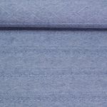 Jersey tricoté - Tresses et losanges Bleu jeans Mélange