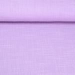Mousseline de coton Slub effet lin Edouard - Uni Lilas