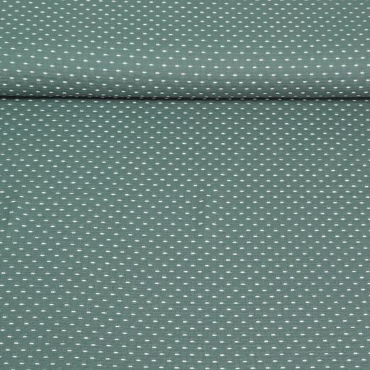 Tissu mode - Bambino Jacquard Pois Vert
