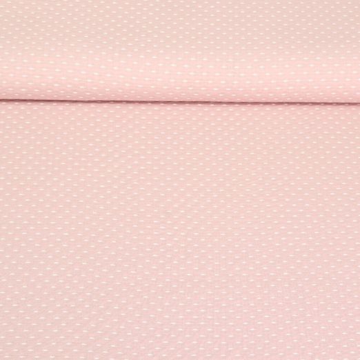 Tissu mode - Bambino Jacquard Pois Vieux rose